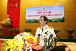 Đồng chí Nguyễn Hải Phong, Phó Viện trưởng VKSNDTC trình bày Chỉ thị công tác của ngành KSND năm 2014