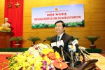 Đồng chí Trương Tấn Sang, Ủy viên Bộ Chính trị, Chủ tịch nước Cộng hòa XHCN Việt Nam, Trưởng Ban Chỉ đạo cải cách tư pháp Trung ương phát biểu chỉ đạo tại Hội nghị