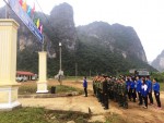 Chi đoàn thanh niên - Viện kiểm sát nhân dân tỉnh Cao Bằng tham gia các hoạt động tình nguyện tại Bản Khoòng, xã Lý Quốc, huyện Hạ Lang.