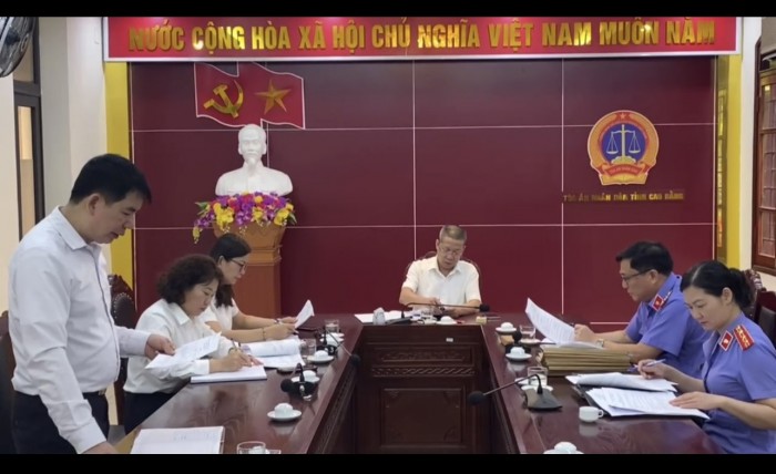 Quảng Hòa: Phối hợp tổ chức phiên tòa rút kinh nghiệm trực tuyến vụ án hình sự