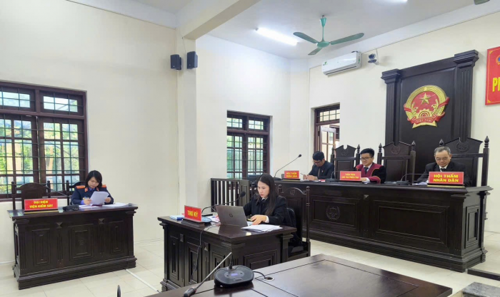VKSND khu vực 1 tham gia xét xử lưu động tại xã Hòa An, tỉnh Cao Bằng