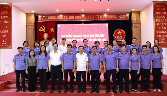 Ban Thường vụ Đảng ủy các cơ quan Đảng tỉnh làm việc với Đảng ủy VKSND tỉnh Cao Bằng
