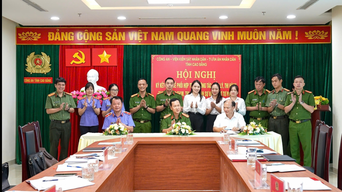 VKSND tỉnh Cao Bằng ký kết quy chế phối hợp trong công tác quản lý, thi hành tạm giữ, tạm giam, thi hành án hình sự và hỗ trợ tư pháp