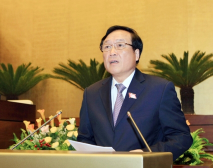 Viện trưởng VKSNDTC Nguyễn Hòa Bình báo cáo công tác tại Kỳ họp thứ 10, Quốc hội khóa XIII.