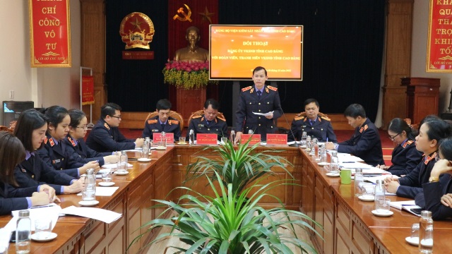 Chi đoàn Viện KSND tỉnh Cao Bằng tổ chức đối thoại giữa Đảng uỷ Viện KSND tỉnh với đoàn viên, thanh niên cơ quan, đơn vị