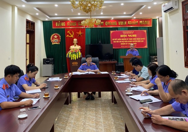 Chi bộ  VKSND huyện Bảo Lạc tổ chức Hội nghị sơ kết giữa nhiệm kỳ 2020 - 2025