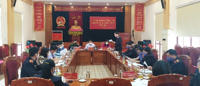 Toàn cảnh buổi làm việc của Đoàn giám sát của Đoàn Đại biểu Quốc hội  tỉnh Cao Bằng tại VKSND tỉnh